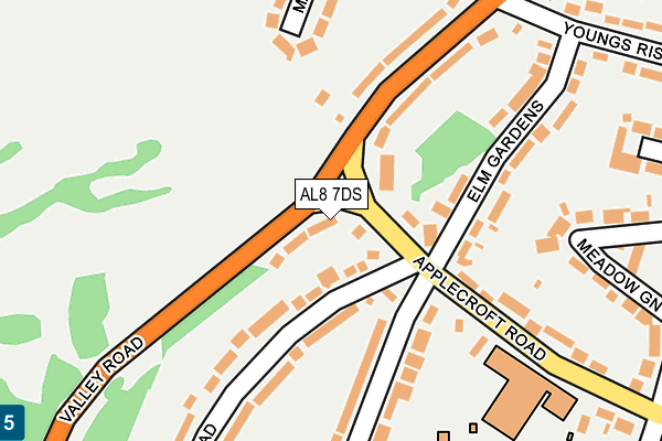 AL8 7DS map - OS OpenMap – Local (Ordnance Survey) AL8 7DS map - OS OpenMap – Local (Ordnance Survey)
