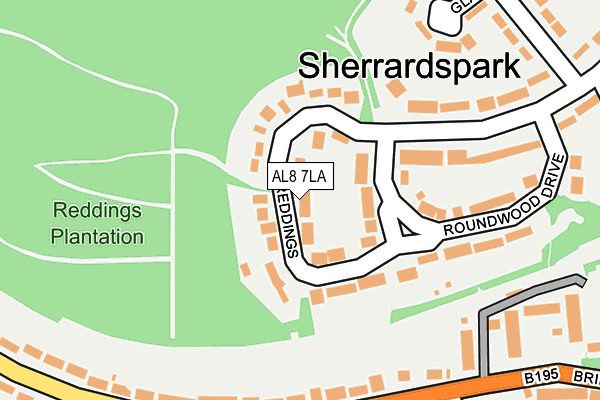 AL8 7LA map - OS OpenMap – Local (Ordnance Survey) AL8 7LA map - OS OpenMap – Local (Ordnance Survey)