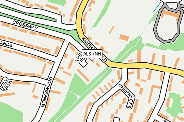 AL8 7NH map - OS OpenMap – Local (Ordnance Survey) AL8 7NH map - OS OpenMap – Local (Ordnance Survey)