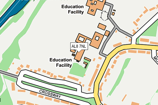 AL8 7NL map - OS OpenMap – Local (Ordnance Survey) AL8 7NL map - OS OpenMap – Local (Ordnance Survey)