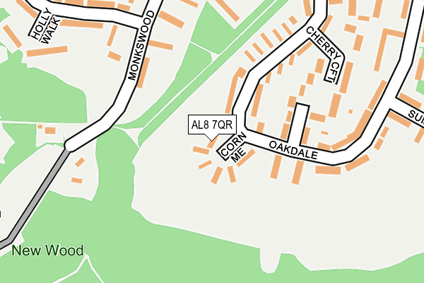 AL8 7QR map - OS OpenMap – Local (Ordnance Survey) AL8 7QR map - OS OpenMap – Local (Ordnance Survey)
