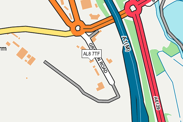 AL8 7TF map - OS OpenMap – Local (Ordnance Survey) AL8 7TF map - OS OpenMap – Local (Ordnance Survey)