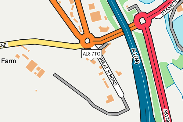 AL8 7TG map - OS OpenMap – Local (Ordnance Survey) AL8 7TG map - OS OpenMap – Local (Ordnance Survey)