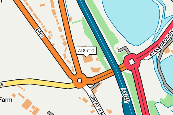 AL8 7TQ map - OS OpenMap – Local (Ordnance Survey) AL8 7TQ map - OS OpenMap – Local (Ordnance Survey)