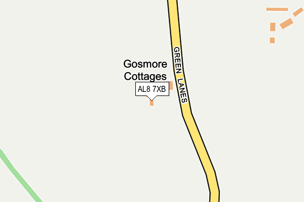 AL8 7XB map - OS OpenMap – Local (Ordnance Survey) AL8 7XB map - OS OpenMap – Local (Ordnance Survey)