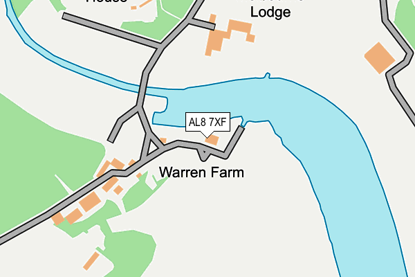 AL8 7XF map - OS OpenMap – Local (Ordnance Survey) AL8 7XF map - OS OpenMap – Local (Ordnance Survey)