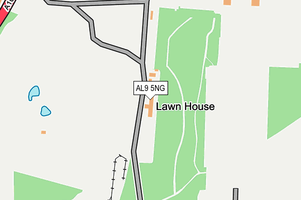 AL9 5NG map - OS OpenMap – Local (Ordnance Survey) AL9 5NG map - OS OpenMap – Local (Ordnance Survey)