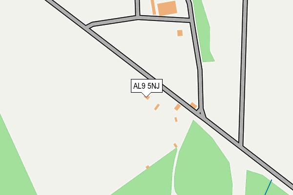 AL9 5NJ map - OS OpenMap – Local (Ordnance Survey) AL9 5NJ map - OS OpenMap – Local (Ordnance Survey)