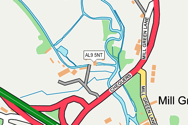AL9 5NT map - OS OpenMap – Local (Ordnance Survey) AL9 5NT map - OS OpenMap – Local (Ordnance Survey)