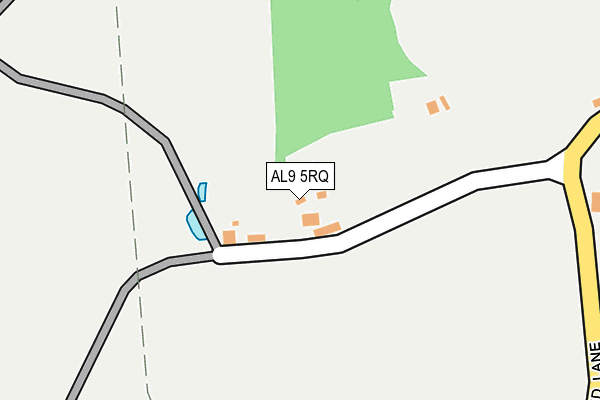 AL9 5RQ map - OS OpenMap – Local (Ordnance Survey) AL9 5RQ map - OS OpenMap – Local (Ordnance Survey)