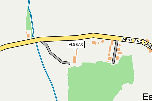 AL9 6AX map - OS OpenMap – Local (Ordnance Survey) AL9 6AX map - OS OpenMap – Local (Ordnance Survey)