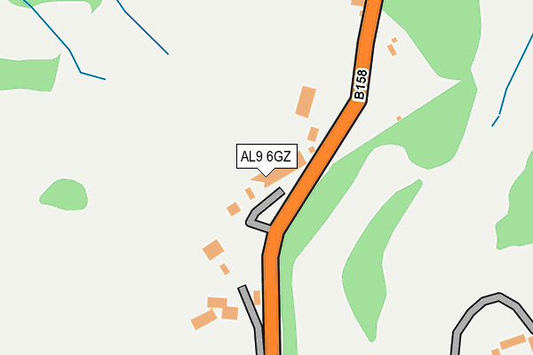 AL9 6GZ map - OS OpenMap – Local (Ordnance Survey) AL9 6GZ map - OS OpenMap – Local (Ordnance Survey)