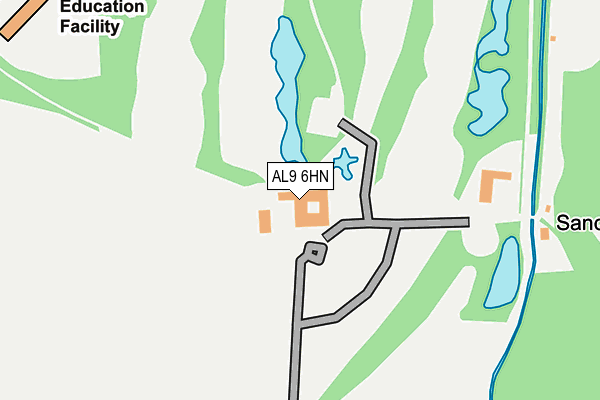 AL9 6HN map - OS OpenMap – Local (Ordnance Survey) AL9 6HN map - OS OpenMap – Local (Ordnance Survey)
