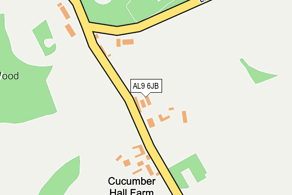 AL9 6JB map - OS OpenMap – Local (Ordnance Survey) AL9 6JB map - OS OpenMap – Local (Ordnance Survey)