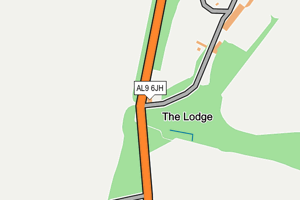AL9 6JH map - OS OpenMap – Local (Ordnance Survey) AL9 6JH map - OS OpenMap – Local (Ordnance Survey)