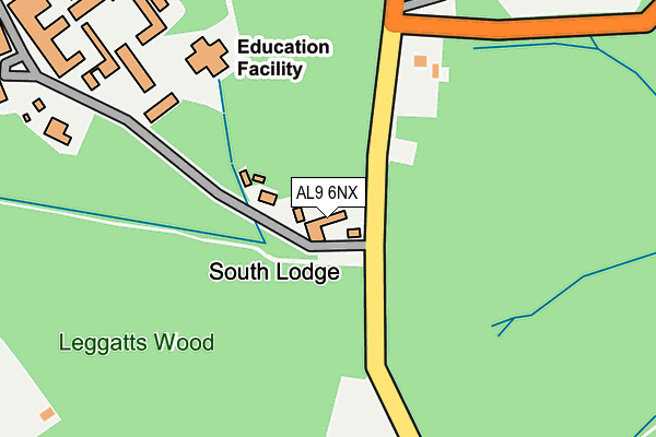 AL9 6NX map - OS OpenMap – Local (Ordnance Survey) AL9 6NX map - OS OpenMap – Local (Ordnance Survey)