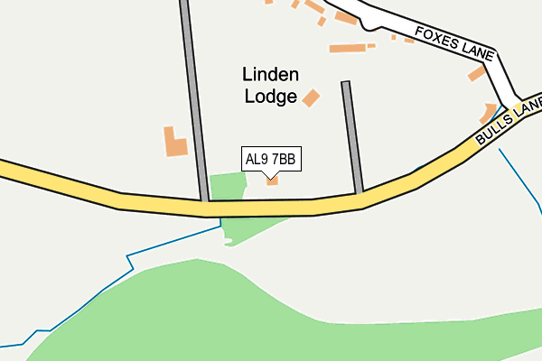 AL9 7BB map - OS OpenMap – Local (Ordnance Survey) AL9 7BB map - OS OpenMap – Local (Ordnance Survey)