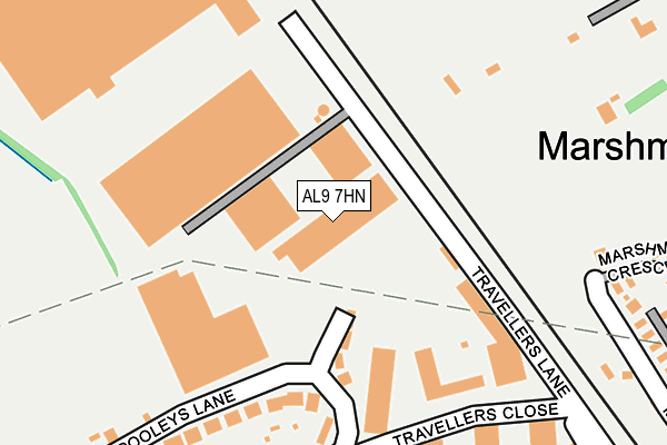 AL9 7HN map - OS OpenMap – Local (Ordnance Survey) AL9 7HN map - OS OpenMap – Local (Ordnance Survey)