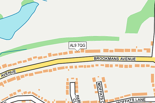 AL9 7QG map - OS OpenMap – Local (Ordnance Survey) AL9 7QG map - OS OpenMap – Local (Ordnance Survey)
