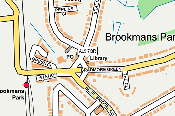 AL9 7QR map - OS OpenMap – Local (Ordnance Survey) AL9 7QR map - OS OpenMap – Local (Ordnance Survey)