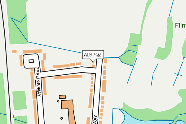 AL9 7QZ map - OS OpenMap – Local (Ordnance Survey) AL9 7QZ map - OS OpenMap – Local (Ordnance Survey)