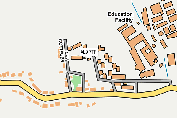 AL9 7TF map - OS OpenMap – Local (Ordnance Survey) AL9 7TF map - OS OpenMap – Local (Ordnance Survey)