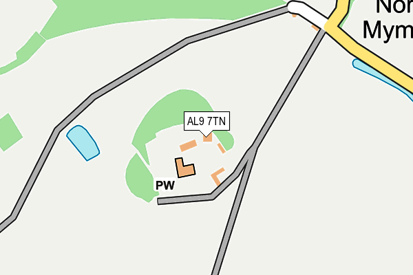 AL9 7TN map - OS OpenMap – Local (Ordnance Survey) AL9 7TN map - OS OpenMap – Local (Ordnance Survey)