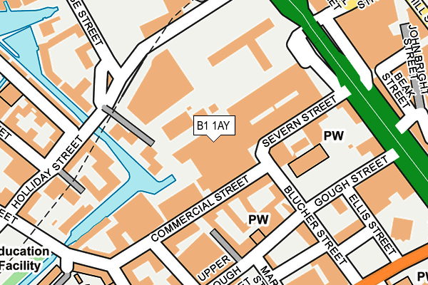 B1 1AY map - OS OpenMap – Local (Ordnance Survey) B1 1AY map - OS OpenMap – Local (Ordnance Survey)