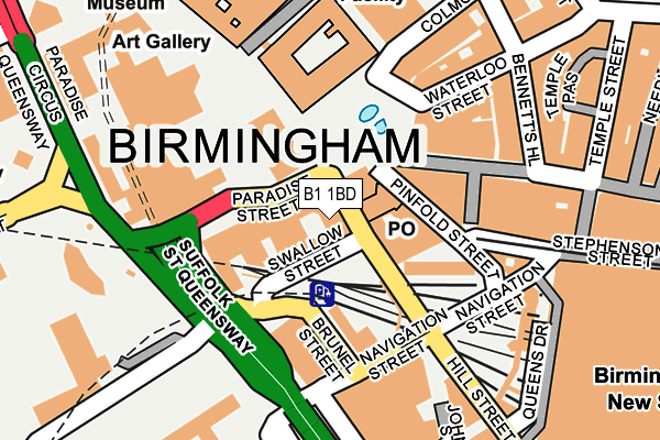 B1 1BD map - OS OpenMap – Local (Ordnance Survey) B1 1BD map - OS OpenMap – Local (Ordnance Survey)