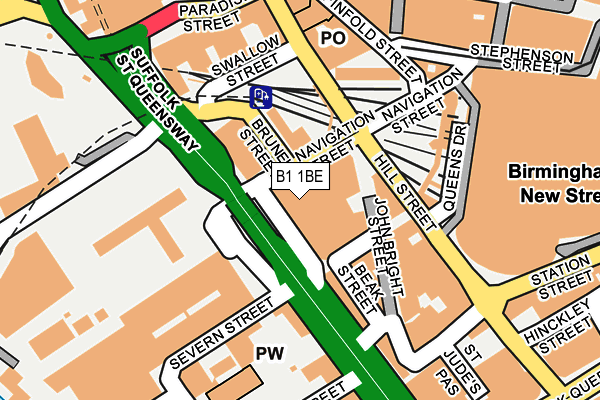 B1 1BE map - OS OpenMap – Local (Ordnance Survey) B1 1BE map - OS OpenMap – Local (Ordnance Survey)