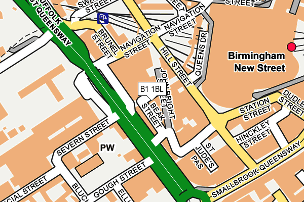 B1 1BL map - OS OpenMap – Local (Ordnance Survey) B1 1BL map - OS OpenMap – Local (Ordnance Survey)