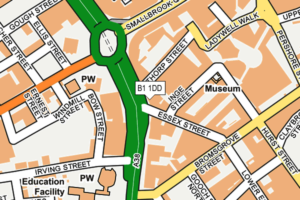 B1 1DD map - OS OpenMap – Local (Ordnance Survey) B1 1DD map - OS OpenMap – Local (Ordnance Survey)