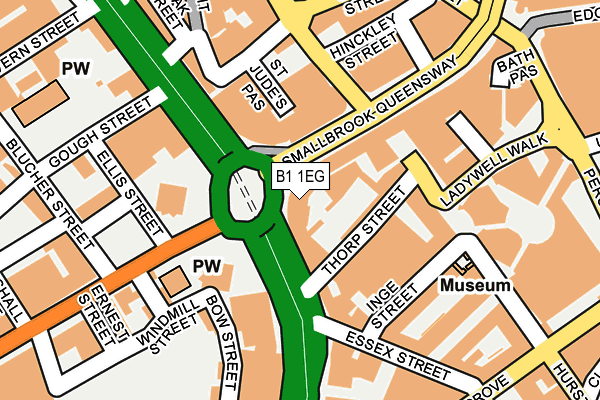 B1 1EG map - OS OpenMap – Local (Ordnance Survey) B1 1EG map - OS OpenMap – Local (Ordnance Survey)