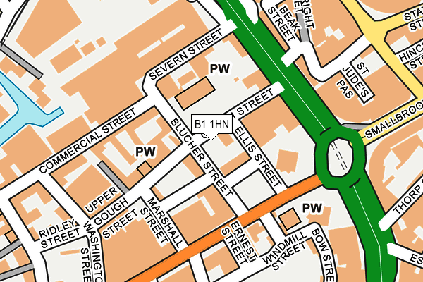 B1 1HN map - OS OpenMap – Local (Ordnance Survey) B1 1HN map - OS OpenMap – Local (Ordnance Survey)