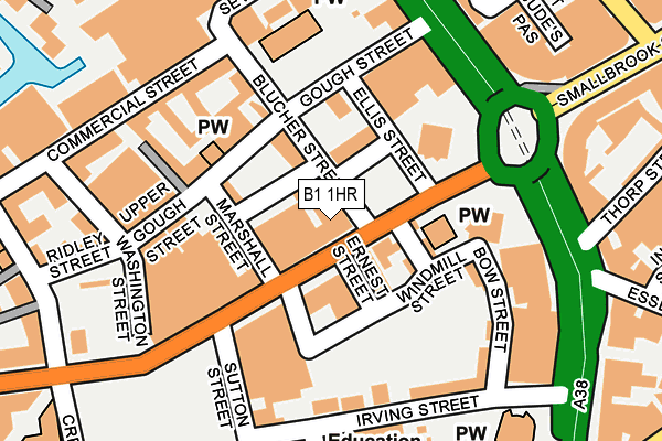 B1 1HR map - OS OpenMap – Local (Ordnance Survey) B1 1HR map - OS OpenMap – Local (Ordnance Survey)