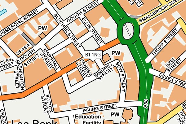 B1 1NG map - OS OpenMap – Local (Ordnance Survey) B1 1NG map - OS OpenMap – Local (Ordnance Survey)