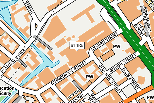 B1 1RE map - OS OpenMap – Local (Ordnance Survey) B1 1RE map - OS OpenMap – Local (Ordnance Survey)