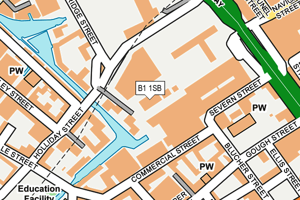 B1 1SB map - OS OpenMap – Local (Ordnance Survey) B1 1SB map - OS OpenMap – Local (Ordnance Survey)