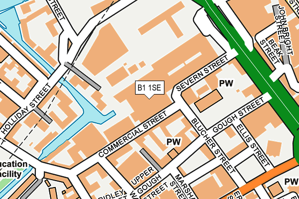 B1 1SE map - OS OpenMap – Local (Ordnance Survey) B1 1SE map - OS OpenMap – Local (Ordnance Survey)