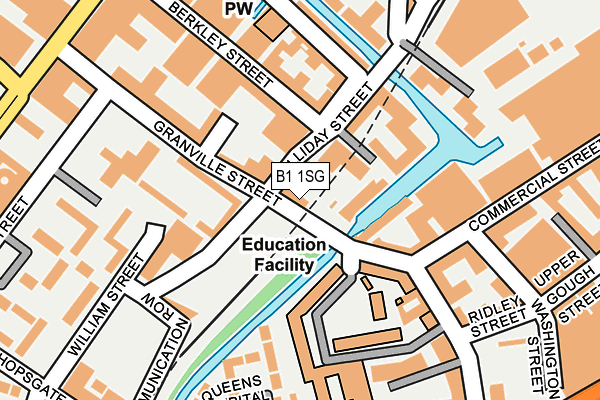B1 1SG map - OS OpenMap – Local (Ordnance Survey) B1 1SG map - OS OpenMap – Local (Ordnance Survey)