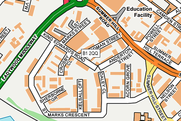 B1 2QQ map - OS OpenMap – Local (Ordnance Survey) B1 2QQ map - OS OpenMap – Local (Ordnance Survey)