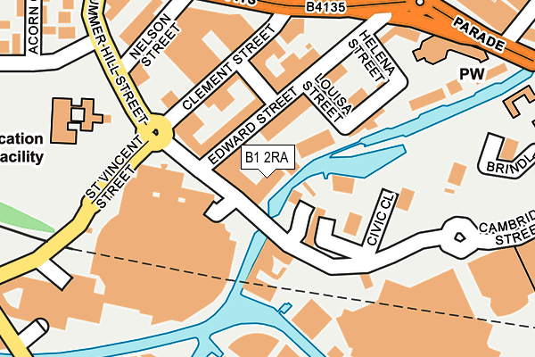 B1 2RA map - OS OpenMap – Local (Ordnance Survey) B1 2RA map - OS OpenMap – Local (Ordnance Survey)