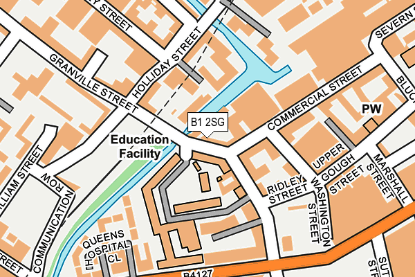B1 2SG map - OS OpenMap – Local (Ordnance Survey)