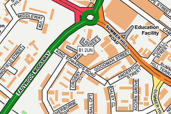 B1 2UN map - OS OpenMap – Local (Ordnance Survey) B1 2UN map - OS OpenMap – Local (Ordnance Survey)