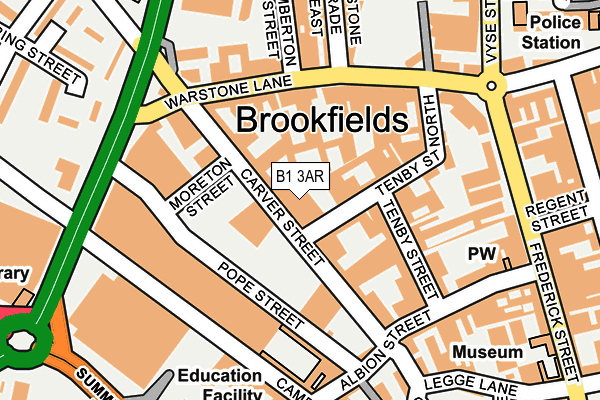 B1 3AR map - OS OpenMap – Local (Ordnance Survey) B1 3AR map - OS OpenMap – Local (Ordnance Survey)