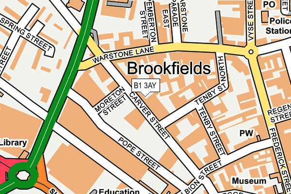 B1 3AY map - OS OpenMap – Local (Ordnance Survey) B1 3AY map - OS OpenMap – Local (Ordnance Survey)