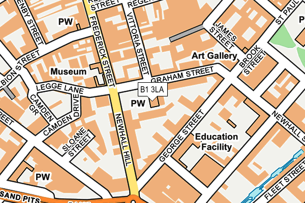 B1 3LA map - OS OpenMap – Local (Ordnance Survey) B1 3LA map - OS OpenMap – Local (Ordnance Survey)