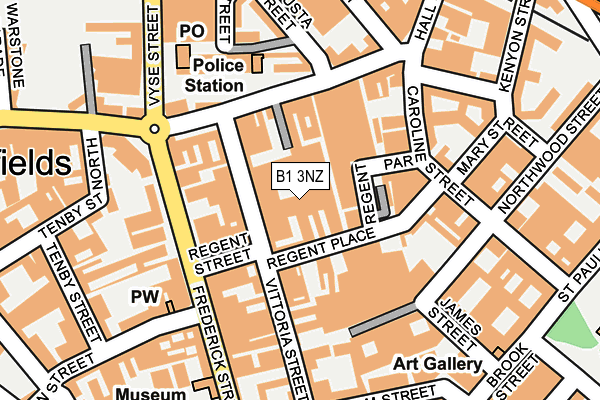 B1 3NZ map - OS OpenMap – Local (Ordnance Survey) B1 3NZ map - OS OpenMap – Local (Ordnance Survey)