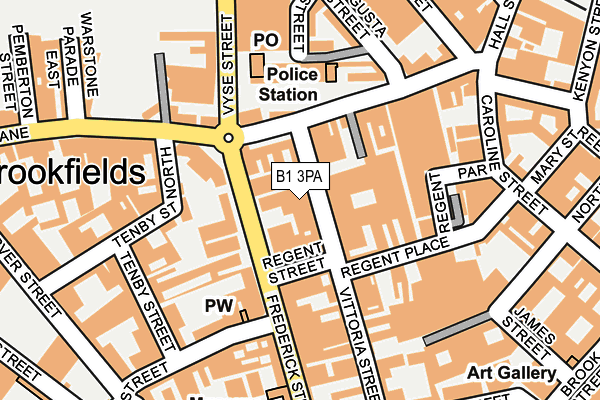 B1 3PA map - OS OpenMap – Local (Ordnance Survey) B1 3PA map - OS OpenMap – Local (Ordnance Survey)