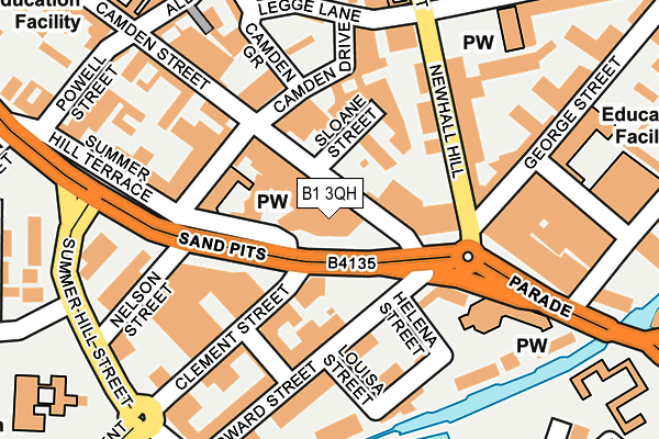 B1 3QH map - OS OpenMap – Local (Ordnance Survey) B1 3QH map - OS OpenMap – Local (Ordnance Survey)